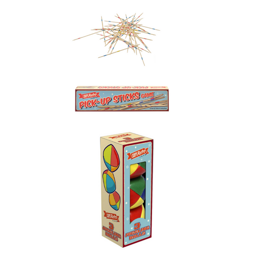 Retro Pick Up Sticks Game & Juggling Balls Bundle Pack