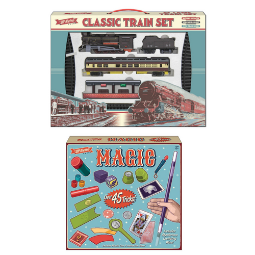 Retro Classic Train Set & Magic Tricks Bundle Set