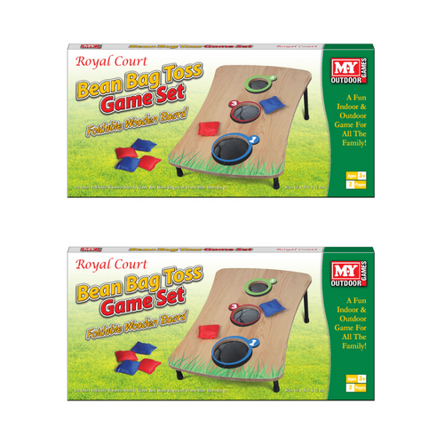 Wooden Bean Bag Toss Game x2 Bundle Set